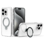 Custodia per telefono in acrilico PC antiurto con airbag a quattro angoli e supporto, For iPhone 16 Plus, For iPhone 16, For iPhone 15 Pro Max, For iPhone 15 Pro, For iPhone 15 Plus, For iPhone 15