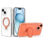 Custodia per telefono in acrilico PC antiurto con airbag a quattro angoli e supporto, For iPhone 16 Plus, For iPhone 16, For iPhone 15 Pro Max, For iPhone 15 Pro, For iPhone 15 Plus, For iPhone 15