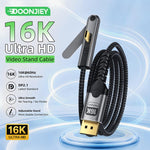 Cavo video DOONJIEY DJMS07 da Type-C a DisplayPort 2.1 Ultra HD 16K 60Hz con supporto per telefono., DJMS07