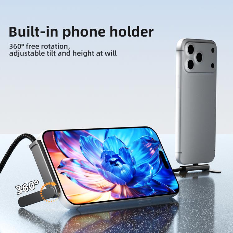 Cavo video DOONJIEY DJMS07 da Type-C a DisplayPort 2.1 Ultra HD 16K 60Hz con supporto per telefono., DJMS07