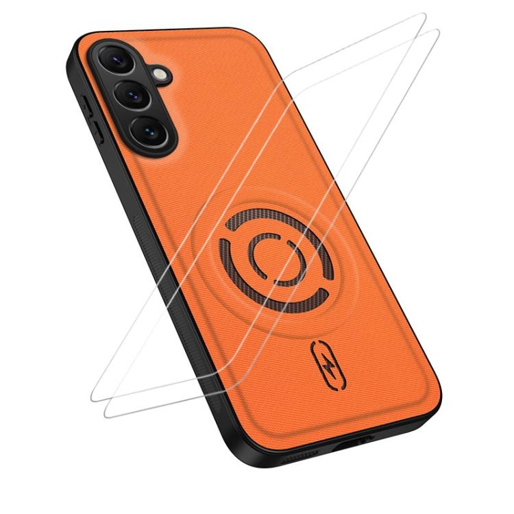 WANLONFENG Tech Custodia per telefono magnetica con texture in tessuto e 2 pellicole protettive per lo schermo incluse., For Galaxy S25 FE 5G, For Galaxy S25 Edge 5G, For Galaxy S25 5G, For Galaxy S25+ 5G