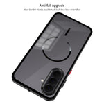 Custodia per telefono MagSafe satinata con cornice in metallo e fibbia a scatto su un solo lato., For Galaxy A57 5G, For Galaxy A37 5G