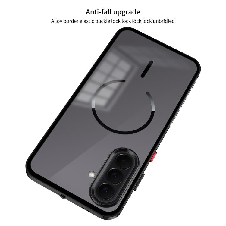 Custodia per telefono MagSafe satinata con cornice in metallo e fibbia a scatto su un solo lato., For Galaxy A57 5G, For Galaxy A37 5G