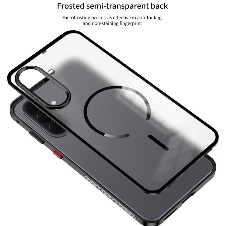 Custodia per telefono MagSafe satinata con cornice in metallo e fibbia a scatto su un solo lato., For Galaxy A57 5G, For Galaxy A37 5G