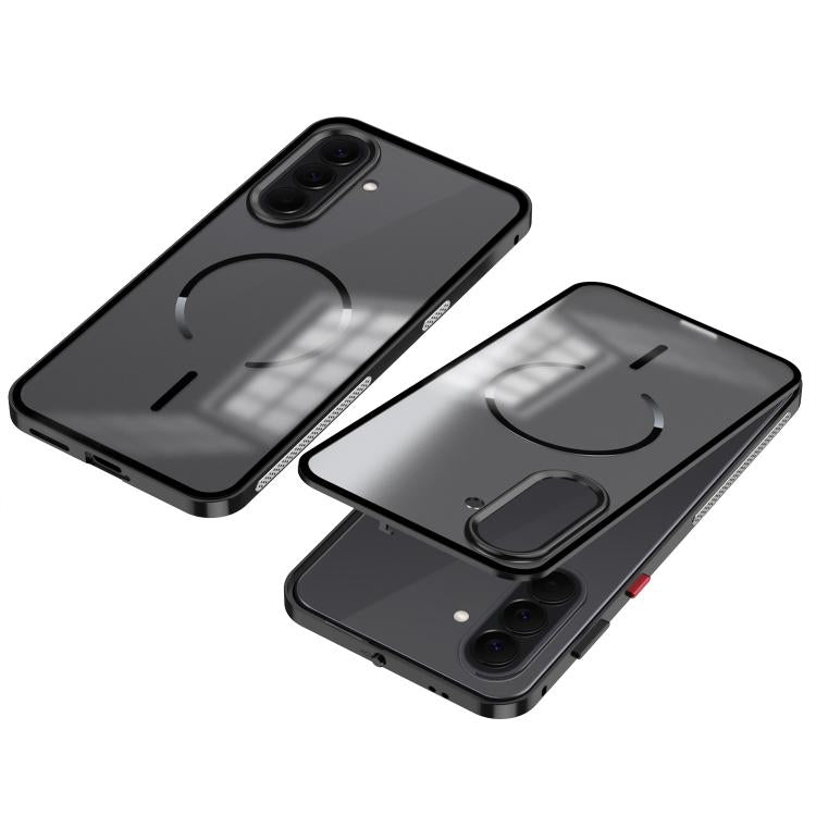 Custodia per telefono MagSafe satinata con cornice in metallo e fibbia a scatto su un solo lato., For Galaxy A57 5G, For Galaxy A37 5G