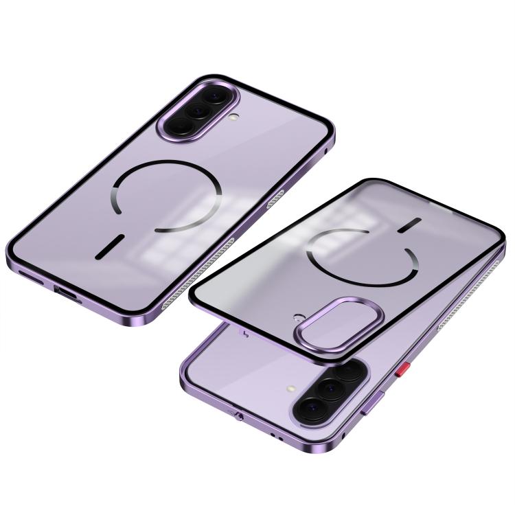 Custodia per telefono MagSafe satinata con cornice in metallo e fibbia a scatto su un solo lato., For Galaxy A57 5G, For Galaxy A37 5G