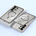 Custodia per telefono MagSafe satinata con cornice in metallo e fibbia a scatto su un solo lato., For Galaxy S26 Ultra 5G