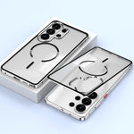 Custodia per telefono MagSafe satinata con cornice in metallo e fibbia a scatto su un solo lato., For Galaxy S26 Ultra 5G