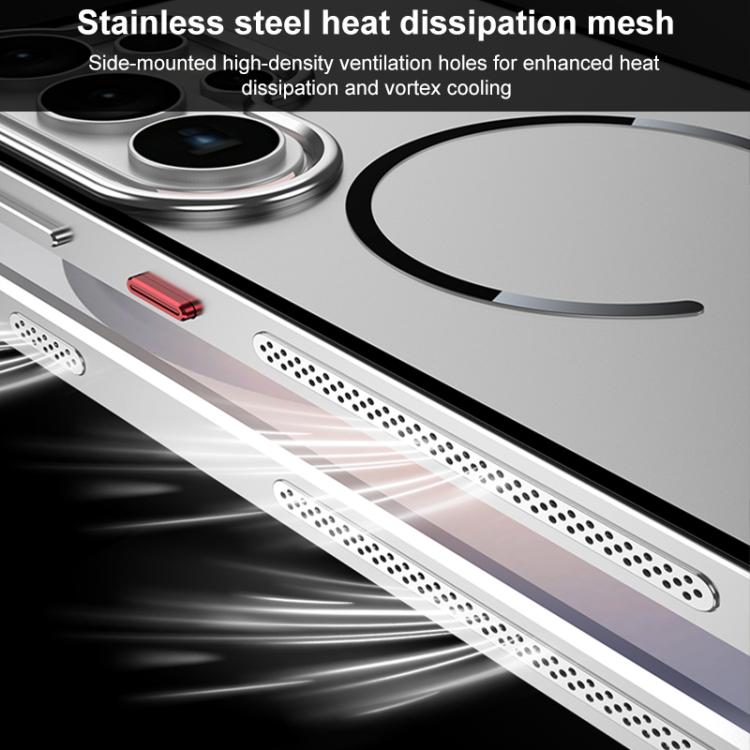 Custodia per telefono MagSafe satinata con cornice in metallo e fibbia a scatto su un solo lato., For Galaxy S26 Ultra 5G