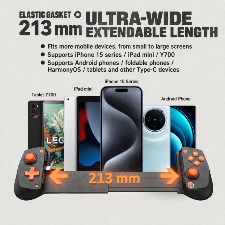 GameSir X5 Lite Controller di gioco mobile telescopico con connessione Type-C, X5 Lite