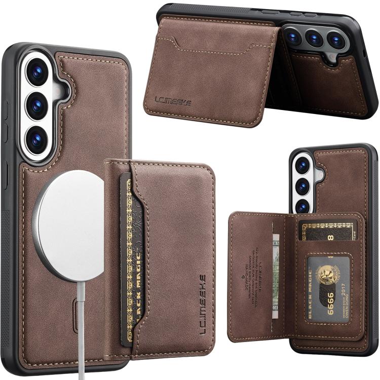 Custodia magnetica per telefono con porta carte RFID serie LC.IMEEKE L7., For Galaxy A56 5G, For Galaxy A36 5G, For Galaxy A16 4G / 5G, For Galaxy A15 4G / 5G