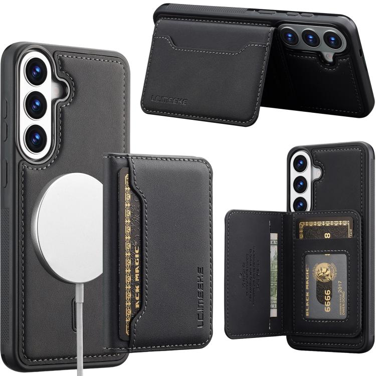 Custodia magnetica per telefono con porta carte RFID serie LC.IMEEKE L7., For Galaxy A18 4G / 5G, For Galaxy A57 5G, For Galaxy A37 5G, For Galaxy A17 4G / 5G