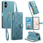 Portafoglio con cerniera, fibbia a cuore, custodia per telefono in ecopelle con cinturino da polso, For Galaxy A26 5G, For Galaxy A36 5G, For Galaxy A06 4G, For Galaxy A55 5G