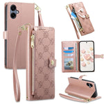 Portafoglio con cerniera, fibbia a cuore, custodia per telefono in ecopelle con cinturino da polso, For Galaxy A26 5G, For Galaxy A36 5G, For Galaxy A06 4G, For Galaxy A55 5G
