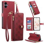 Portafoglio con cerniera, fibbia a cuore, custodia per telefono in ecopelle con cinturino da polso, For Galaxy A26 5G, For Galaxy A36 5G, For Galaxy A06 4G, For Galaxy A55 5G