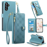 Portafoglio con cerniera, fibbia a cuore, custodia per telefono in ecopelle con cinturino da polso, For Galaxy A26 5G, For Galaxy A36 5G, For Galaxy A06 4G, For Galaxy A55 5G