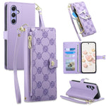 Portafoglio con cerniera, fibbia a cuore, custodia per telefono in ecopelle con cinturino da polso, For Galaxy A26 5G, For Galaxy A36 5G, For Galaxy A06 4G, For Galaxy A55 5G