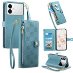 Portafoglio con cerniera, fibbia a cuore, custodia per telefono in ecopelle con cinturino da polso, For Galaxy S26 FE 5G, For Galaxy S26+ 5G, For Galaxy S26 Edge 5G, For Galaxy S26 Ultra 5G