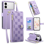 Portafoglio con cerniera, fibbia a cuore, custodia per telefono in ecopelle con cinturino da polso, For Galaxy S26 FE 5G, For Galaxy S26+ 5G, For Galaxy S26 Edge 5G, For Galaxy S26 Ultra 5G