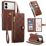 Portafoglio con cerniera, fibbia a cuore, custodia per telefono in ecopelle con cinturino da polso, For Galaxy S26 FE 5G, For Galaxy S26+ 5G, For Galaxy S26 Edge 5G, For Galaxy S26 Ultra 5G