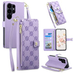 Portafoglio con cerniera, fibbia a cuore, custodia per telefono in ecopelle con cinturino da polso, For Galaxy S26 FE 5G, For Galaxy S26+ 5G, For Galaxy S26 Edge 5G, For Galaxy S26 Ultra 5G