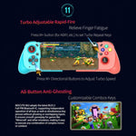 MOCUTE 062 Controller di gioco mobile Bluetooth estensibile con doppi joystick e grilletti a effetto Hall., 062