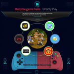 MOCUTE 062 Controller di gioco mobile Bluetooth estensibile con doppi joystick e grilletti a effetto Hall., 062