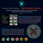 MOCUTE 061 Controller di gioco per dispositivi mobili con doppio joystick e grilletti, stile split-style BT, 061