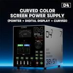 LUOWEI D4 30V/5A Amperometro CC a quattro canali con memoria, uscita ad alta frequenza e schermo a colori curvo