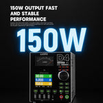 LUOWEI D4 30V/5A Amperometro CC a quattro canali con memoria, uscita ad alta frequenza e schermo a colori curvo