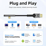 Cavo video Ultra HD 8K 60Hz DOONJIEY DJMS06 da Type-C a HDTV con supporto per telefono., Type-C to HDTV 8K