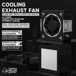 Kit filtro per ventola di scarico con dissipazione del calore UV LUOWEI LW-CF-PJ01 Black Panther