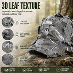 Cappellino da baseball con visiera parasole e fantasia mimetica a foglie per allenamento all'aperto., Dome Cap