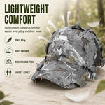 Cappellino da baseball con visiera parasole e fantasia mimetica a foglie per allenamento all'aperto., Dome Cap