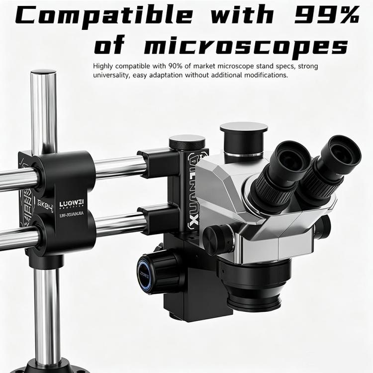 Supporto per microscopio a doppio asse e doppio braccio LUOWEI LW-GK04 Xuanjia