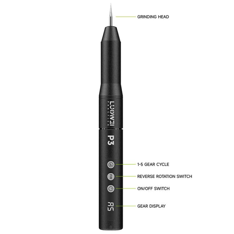 LUOWEI LW-P3 Penna lucidante elettrica intelligente a velocità regolabile