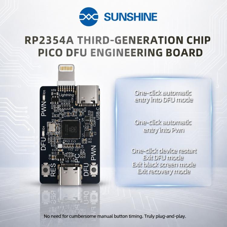 Scheda di ingegneria PICO DFU di terza generazione con chip SUNSHINE RP2354A per iPhone XR-11 Pro Max