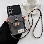 Portafoglio/custodia per cellulare con motivo a coniglio in denim, con tracolla inclusa., For Galaxy S26 FE 5G, For Galaxy S26+ 5G, For Galaxy S26 Ultra 5G, For Galaxy S26 5G, For Galaxy S25 FE 5G, For Galaxy S25 5G, For Galaxy S25+ 5G                 ...