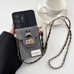 Portafoglio/custodia per cellulare con motivo a coniglio in denim, con tracolla inclusa., For Galaxy S26 FE 5G, For Galaxy S26+ 5G, For Galaxy S26 Ultra 5G, For Galaxy S26 5G, For Galaxy S25 FE 5G, For Galaxy S25 5G, For Galaxy S25+ 5G                 ...