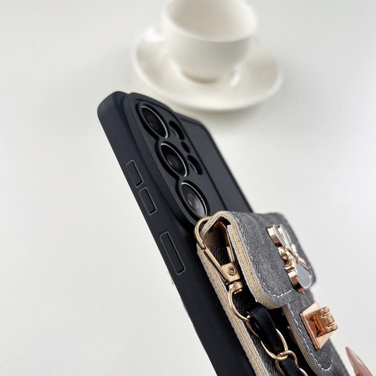 Portafoglio/custodia per cellulare con motivo a coniglio in denim, con tracolla inclusa., For Galaxy S26 FE 5G, For Galaxy S26+ 5G, For Galaxy S26 Ultra 5G, For Galaxy S26 5G, For Galaxy S25 FE 5G, For Galaxy S25 5G, For Galaxy S25+ 5G                 ...