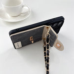 Portafoglio/custodia per cellulare con motivo a coniglio in denim, con tracolla inclusa., For Galaxy S26 FE 5G, For Galaxy S26+ 5G, For Galaxy S26 Ultra 5G, For Galaxy S26 5G, For Galaxy S25 FE 5G, For Galaxy S25 5G, For Galaxy S25+ 5G                 ...