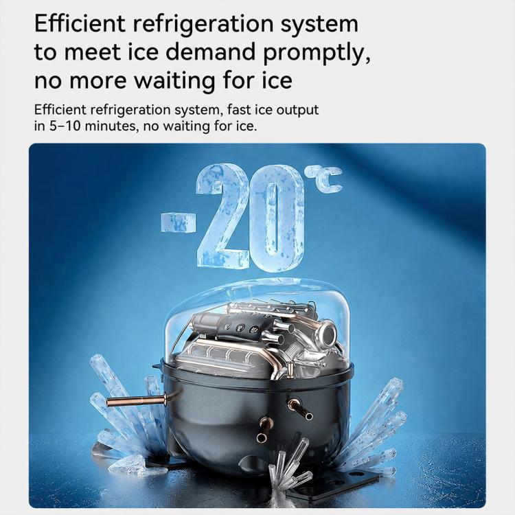 Fabbricatore di ghiaccio intelligente completamente automatico per uso commerciale e domestico, US Plug, UK Plug, EU Plug