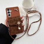 Portafoglio in pelle con stampa leopardata e custodia per cellulare con tracolla, For Galaxy A56 5G, For Galaxy A26 5G, For Galaxy A36 5G, For Galaxy A16 5G / 4G