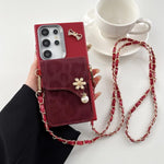Portafoglio in pelle con stampa leopardata e custodia per cellulare con tracolla, For Galaxy S25 5G, For Galaxy S25+ 5G, For Galaxy S25 Ultra 5G, For Galaxy S24 FE 5G