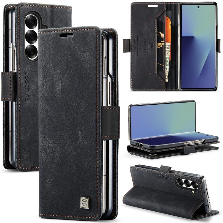 Custodia per telefono AutSpace A01 in pelle effetto pelle retrò Crazy Horse con protezione RFID, For Galaxy Z Fold8 5G, For Galaxy Z Fold8 Ultra 5G, For Galaxy Z Fold7 5G