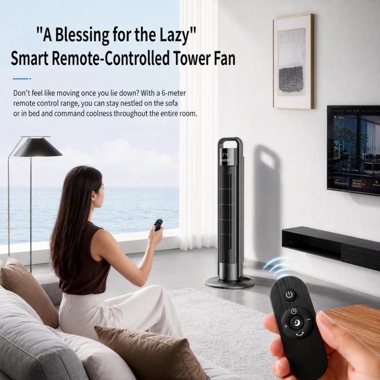 Ventilatore a torre senza pale da pavimento XY-1001 con telecomando., US Plug, EU Plug, UK Plug