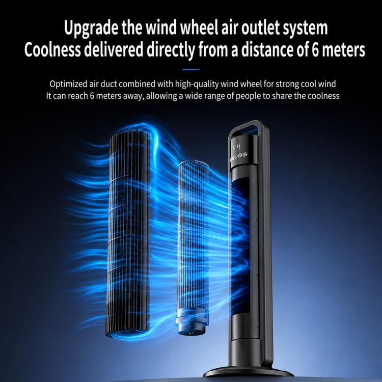 Ventilatore a torre senza pale da pavimento XY-1001 con telecomando., US Plug, EU Plug, UK Plug