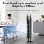 Ventilatore a torre senza pale da pavimento XY-1001 con telecomando., US Plug, EU Plug, UK Plug