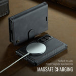 Custodia magnetica per telefono AutSpace A05 2 in 1 con texture effetto vitello retrò e MagSafe., For Galaxy Z Fold8 5G, For Galaxy Z Fold8 Ultra 5G