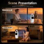 Umidificatore a spruzzo F17 con luce ambientale e ventilatore da pavimento senza pale